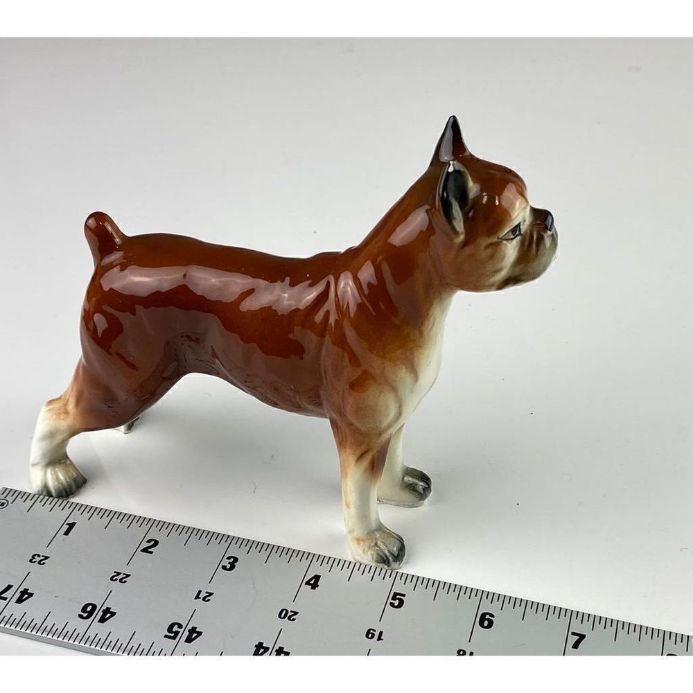 Vtg Dog Assortment Figurines (4) Border Collie Boxer Cocker Spaniel Schnauzer BU - Picture 10 of 12